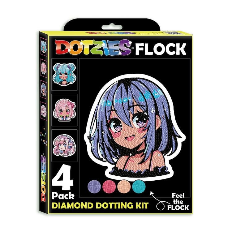 Produktbild: DOTZIES BY DIAMOND DOTZ - Diamond Painting Neon Anime M&auml;dchen
