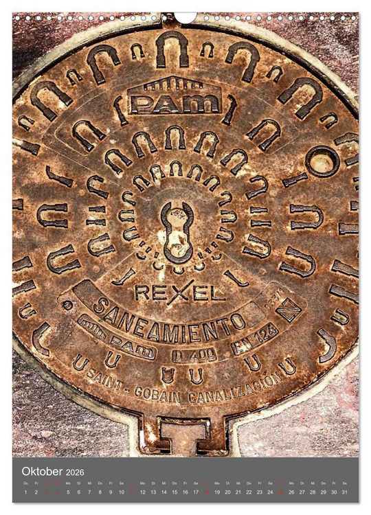 Produktbild: Gullydeckel (Wandkalender 2026 DIN A3 hoch), CALVENDO Monatskalender