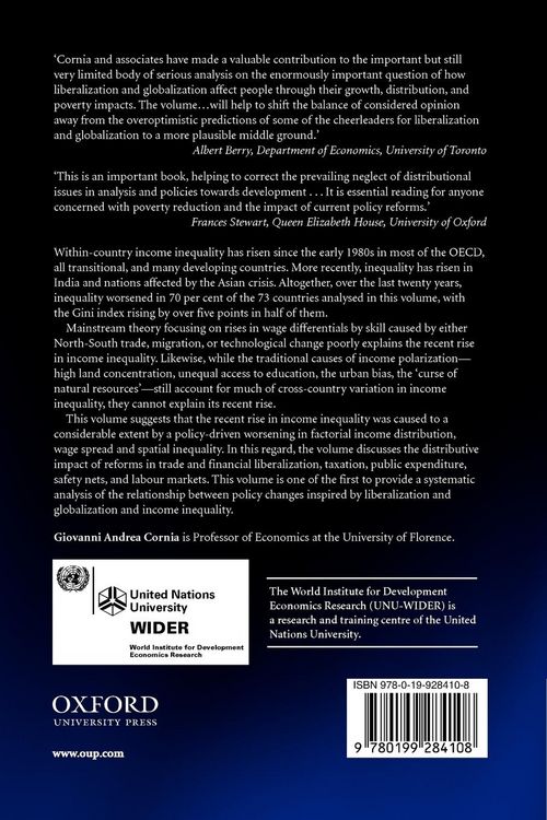 Produktbild: Inequality, Growth, and Poverty in an Era of Liberalization and Globalization