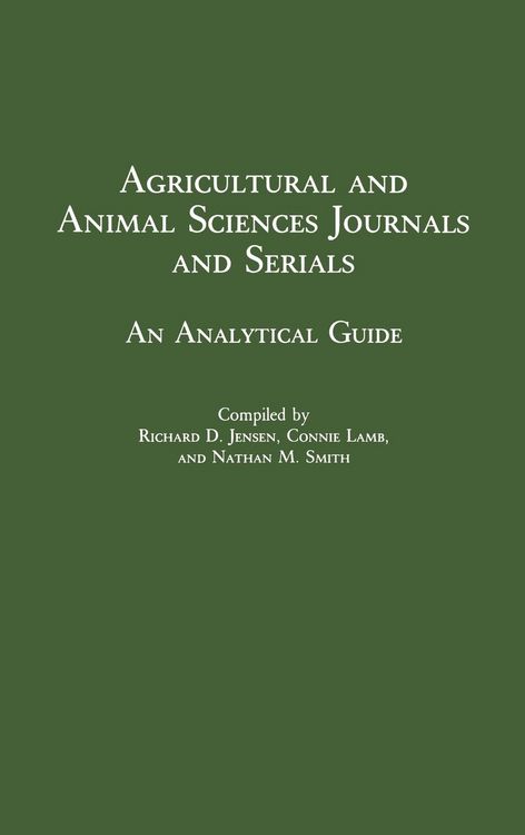 Produktbild: Agricultural and Animal Sciences Journals and Serials