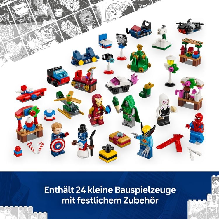 Produktbild: LEGO ǀ Marvel Adventskalender 2026 Superhelden f&uuml;r Kinder 76340