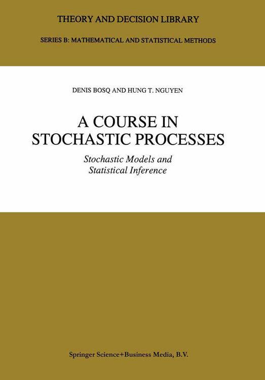 Produktbild: A Course in Stochastic Processes