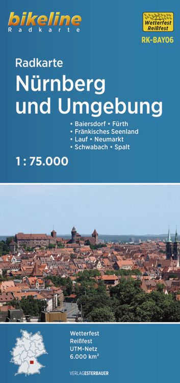 Produktbild: Radkarte N&uuml;rnberg und Umgebung (RK-BAY06)