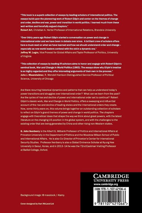 Produktbild: Power, Order, and Change in World Politics