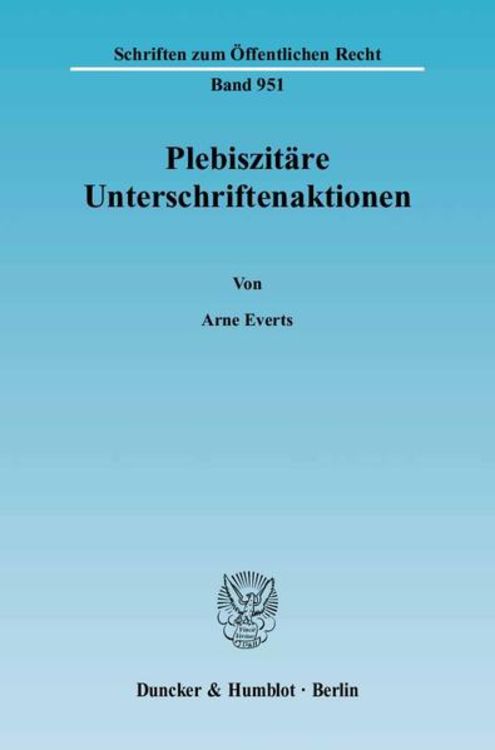 Produktbild: Plebiszit&auml;re Unterschriftenaktionen.