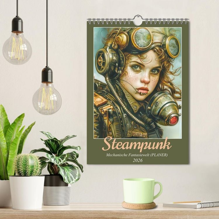 Produktbild: Steampunk - Mechanische Fantasiewelt (Wandkalender 2026 DIN A4 hoch), CALVENDO Monatskalender