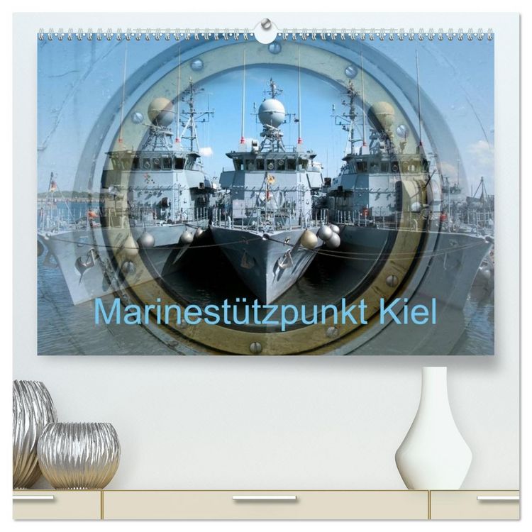 Produktbild: Marinest&uuml;tzpunkt Kiel (hochwertiger Premium Wandkalender 2026 DIN A2 quer), Kunstdruck in Hochglanz