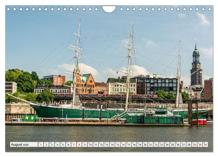 Produktbild: Moin Hamburg - Durch das Jahr an der Elbe (Wandkalender 2026 DIN A4 quer), CALVENDO Monatskalender