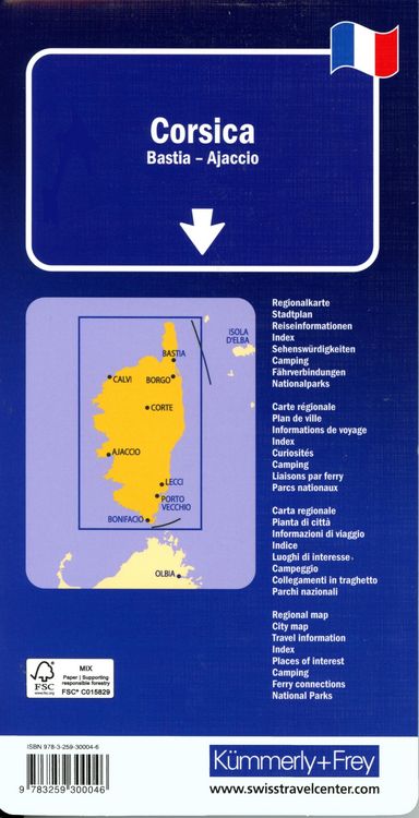 Produktbild: K&uuml;mmerly+Frey Regional-Strassenkarte Korsika 1:150.000