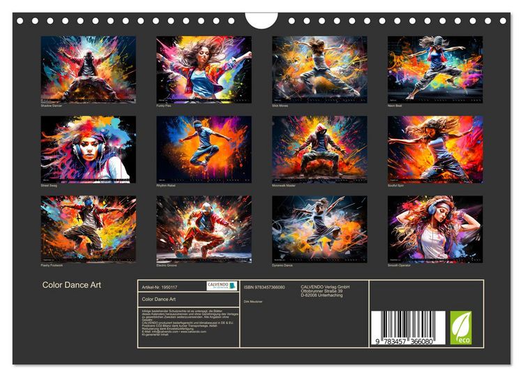 Produktbild: Color Dance Art (Wandkalender 2026 DIN A4 quer), CALVENDO Monatskalender