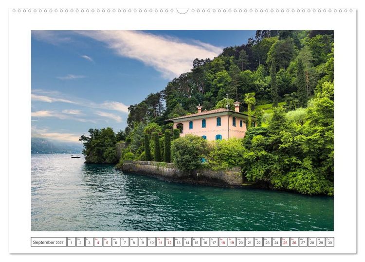 Produktbild: Traumziele am Comer See (hochwertiger Premium Wandkalender 2027 DIN A2 quer), Kunstdruck in Hochglanz