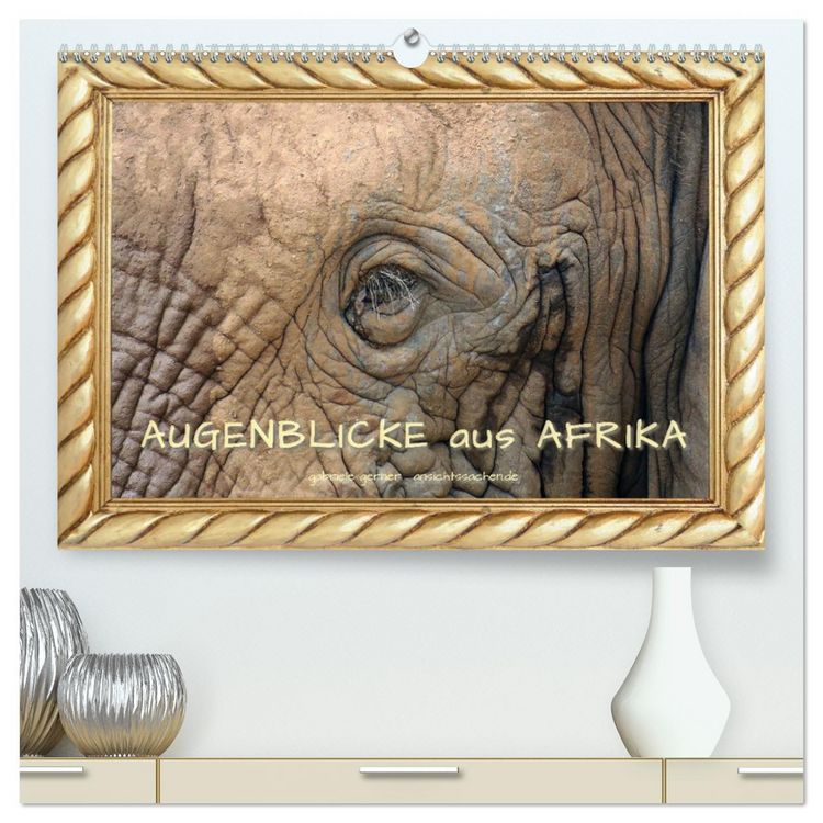 Produktbild: Augenblicke aus Afrika (hochwertiger Premium Wandkalender 2026 DIN A2 quer), Kunstdruck in Hochglanz