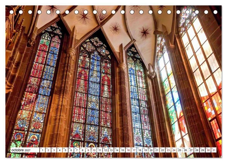 Produktbild: Les cath&eacute;drales fran&ccedil;aises &ndash; Des chefs-d'&oelig;uvre de l&rsquo;architecture gothique (Calendrier de bureau 2027 DIN A5 vertical), CALVENDO calendrier mensuel