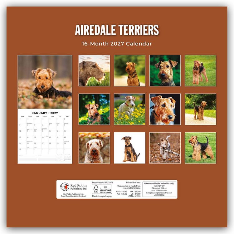 Produktbild: Airdale Terriers &ndash; Airdale Terrier 2027 &ndash; 16-Monatskalender