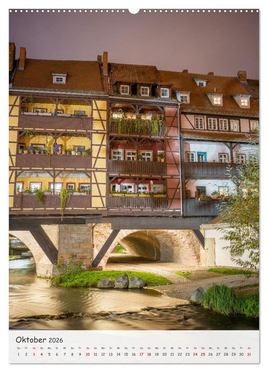 Produktbild: Erfurt - Zwischen Dom und Kr&auml;merbr&uuml;cke (hochwertiger Premium Wandkalender 2026 DIN A2 hoch), Kunstdruck in Hochglanz