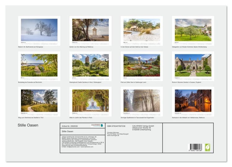 Produktbild: Stille Oasen (Wandkalender 2026 DIN A2 quer), CALVENDO Monatskalender