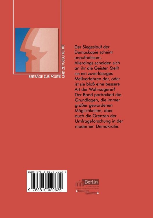 Produktbild: &Ouml;ffentliche Meinung und Demoskopie