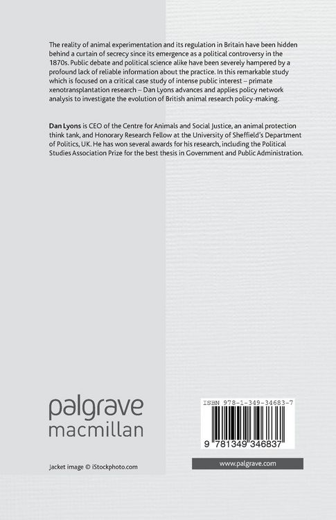 Produktbild: The Politics of Animal Experimentation
