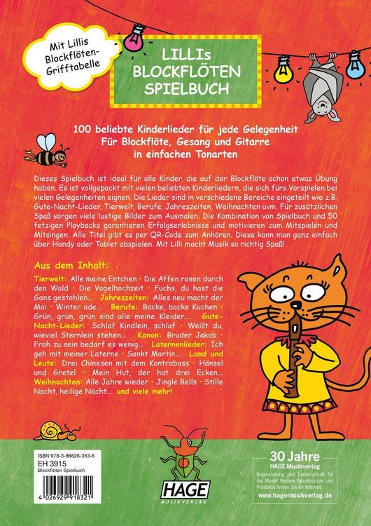 Produktbild: Lillis Blockfl&ouml;ten Spielbuch
