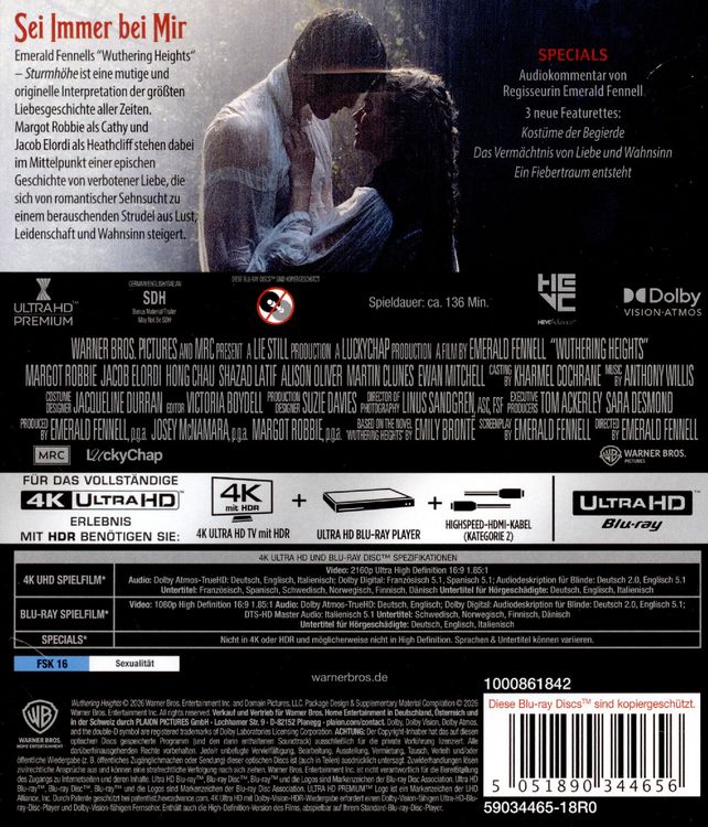 Produktbild: "Wuthering Heights" - Sturmh&ouml;he (4K Ultra HD) (+ Blu-ray)