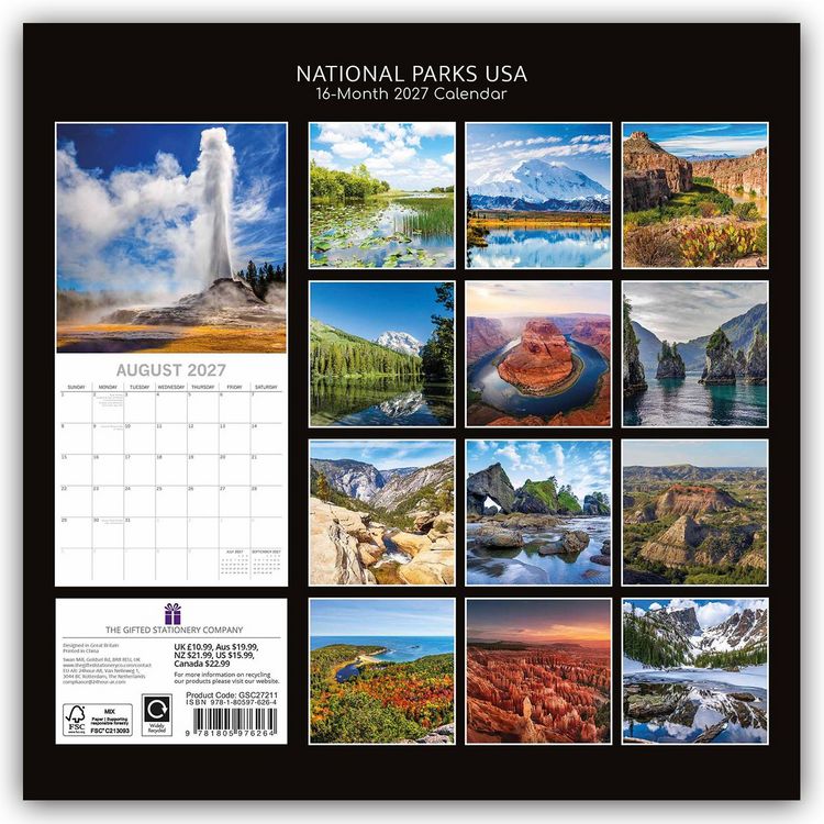 Produktbild: National Parks USA 2027 &ndash; 16-Monatskalender