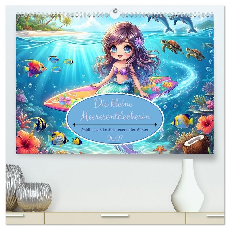 Produktbild: Die kleine Meeresentdeckerin (hochwertiger Premium Wandkalender 2027 DIN A2 quer), Kunstdruck in Hochglanz