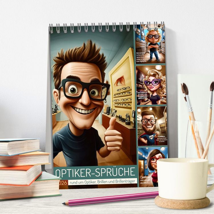 Produktbild: Optikerspr&uuml;che (Tischkalender 2026 DIN A5 hoch), CALVENDO Monatskalender