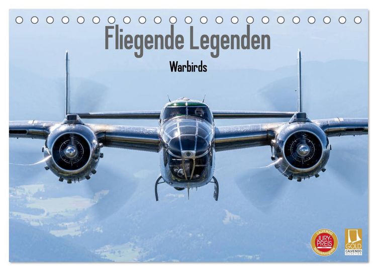 Produktbild: Fliegende Legenden - Warbirds (Tischkalender 2026 DIN A5 quer), CALVENDO Monatskalender