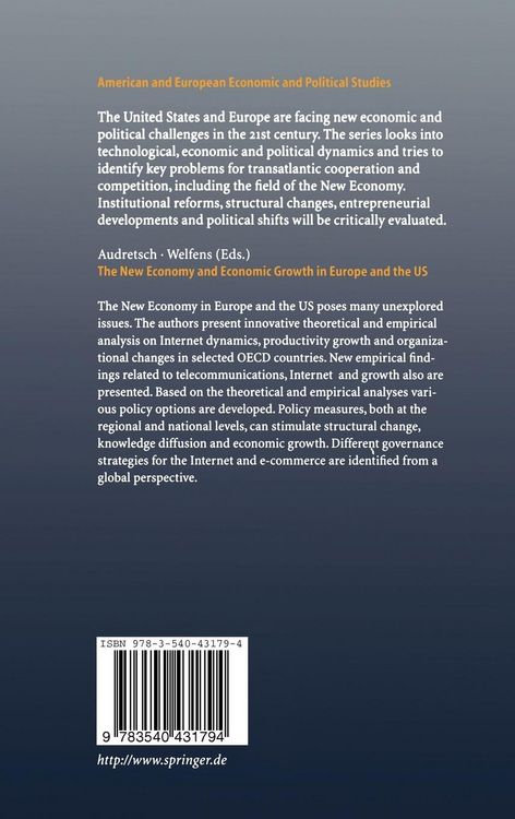 Produktbild: The New Economy and Economic Growth in Europe and the US