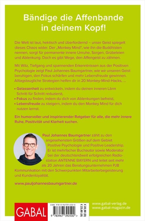 Produktbild: Wie du die Affen in deinem Kopf z&auml;hmst