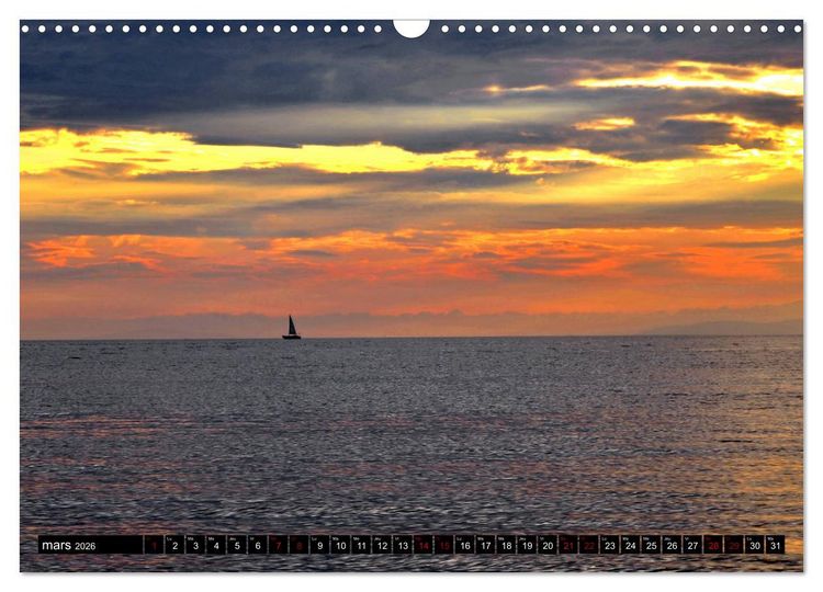 Produktbild: Un oc&eacute;an de lumi&egrave;re (Calendrier mural 2026 DIN A3 vertical), CALVENDO calendrier mensuel