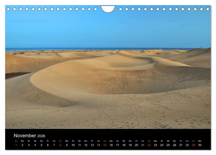 Produktbild: GRAN CANARIA/D&uuml;nen von Maspalomas (Wandkalender 2026 DIN A4 quer), CALVENDO Monatskalender