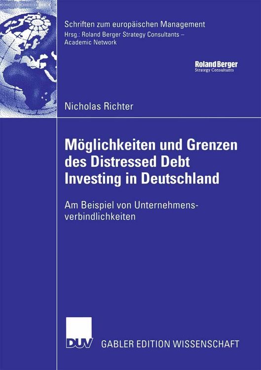 Produktbild: M&ouml;glichkeiten und Grenzen des Distressed Debt Investing in Deutschland