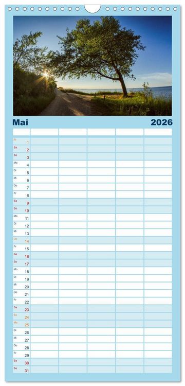 Produktbild: Familienplaner 2026 - Meer-Landschaft - 12 Monate Schleswig Holstein mit 5 Spalten (Wandkalender, 21 x 45 cm) CALVENDO