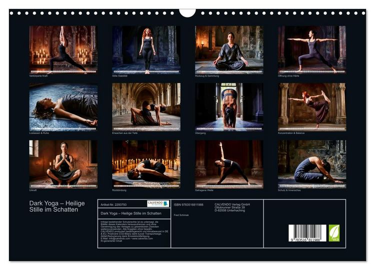 Produktbild: Dark Yoga &ndash; Heilige Stille im Schatten (Wandkalender 2027 DIN A3 quer), CALVENDO Monatskalender