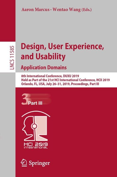 Produktbild: Design, User Experience, and Usability. Application Domains