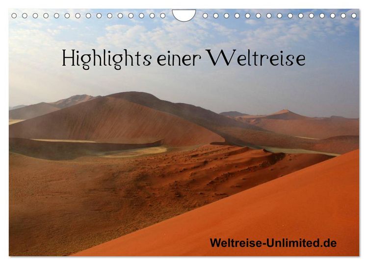 Produktbild: Highlights einer Weltreise (Wandkalender 2026 DIN A4 quer), CALVENDO Monatskalender