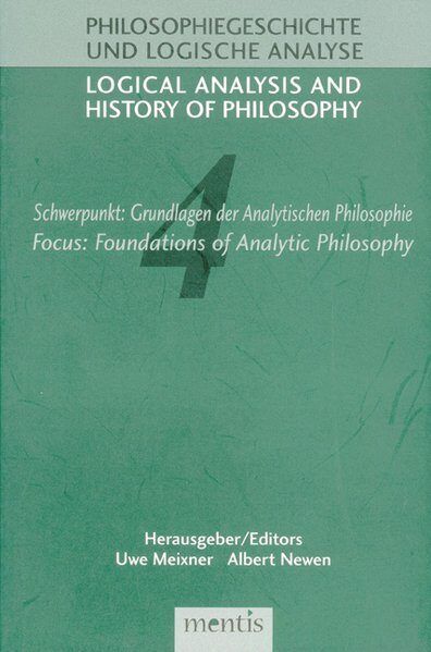 Produktbild: Schwerpunkt: Grundlagen der Analytischen Philosophie / Focus: Foundations of Analytic Philosophy