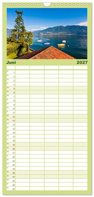 Produktbild: Familienplaner 2027 - TESSIN Werner Dieterich mit 5 Spalten (Wandkalender, 21 x 45 cm) CALVENDO