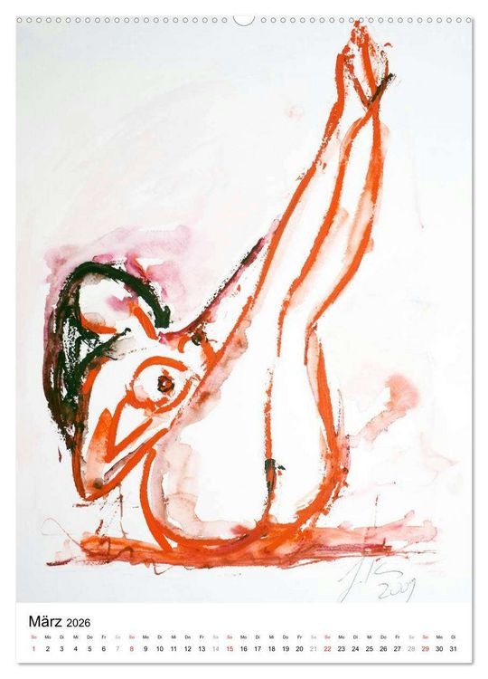 Produktbild: Erotische Aquarelle (Wandkalender 2026 DIN A2 hoch), CALVENDO Monatskalender