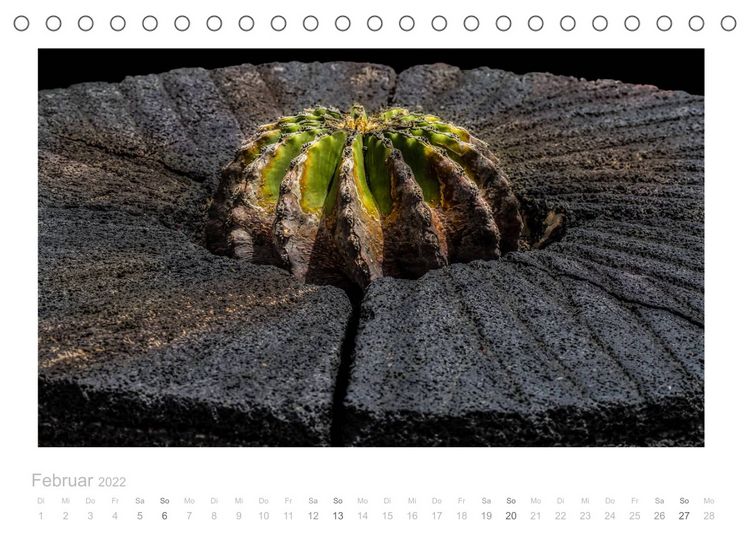 Produktbild: Asche unter den F&uuml;&szlig;en - Lanzarote (Tischkalender 2022 DIN A5 quer)