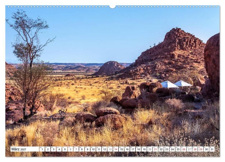Produktbild: Namibia - Farben und Licht (hochwertiger Premium Wandkalender 2027 DIN A2 quer), Kunstdruck in Hochglanz
