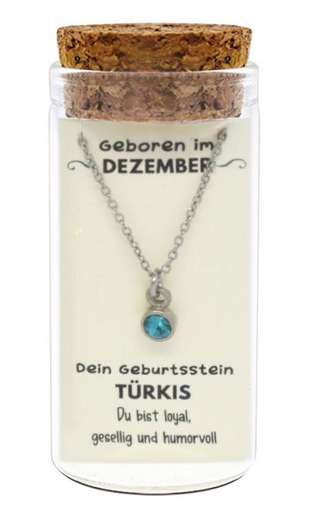 Produktbild: "Dezember" Geburtsstein Kette im Gl&auml;schen