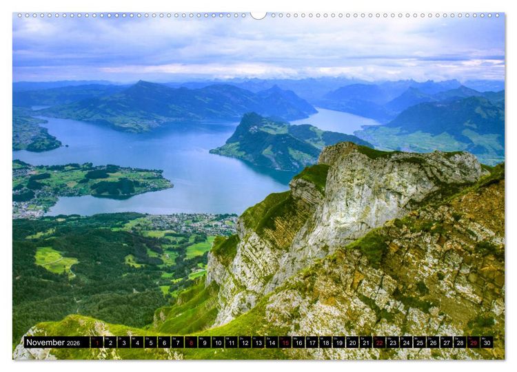 Produktbild: Schweizer Sch&ouml;nheiten (hochwertiger Premium Wandkalender 2026 DIN A2 quer), Kunstdruck in Hochglanz