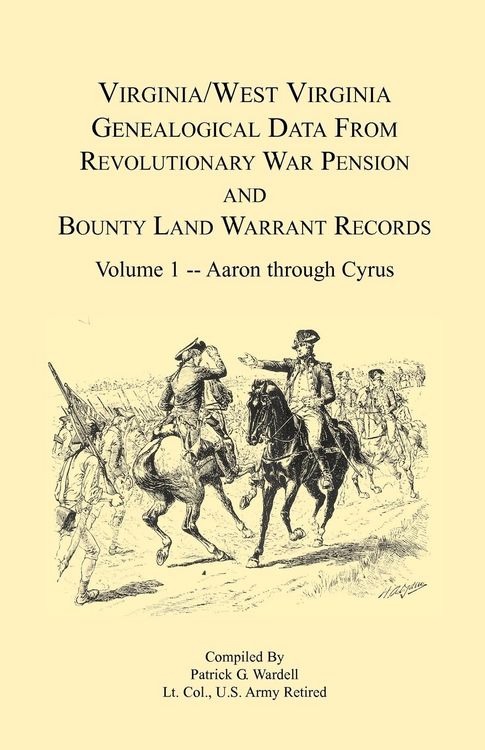Produktbild: Virginia and West Virginia Genealogical Data from Revolutionary War Pension and Bounty Land Warrant Records