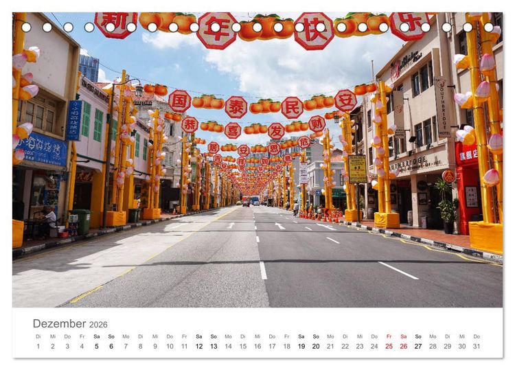 Produktbild: Singapur (Tischkalender 2026 DIN A5 quer), CALVENDO Monatskalender