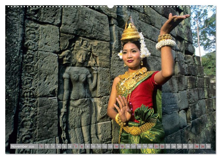 Produktbild: KAMBODSCHA - Im Reich der Khmer (hochwertiger Premium Wandkalender 2026 DIN A2 quer), Kunstdruck in Hochglanz