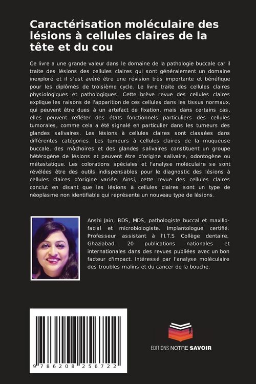 Produktbild: Caract&eacute;risation mol&eacute;culaire des l&eacute;sions &agrave; cellules claires de la t&ecirc;te et du cou