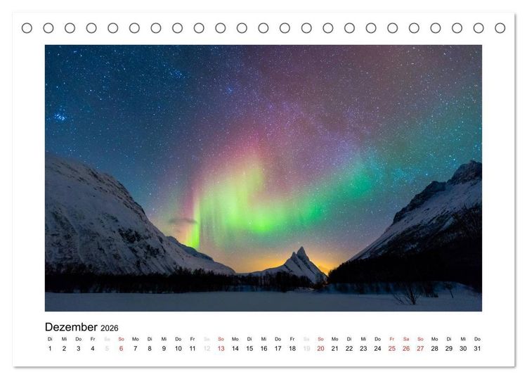 Produktbild: Magisches Nordland. Eine Reise in das Herz Skandinaviens (Tischkalender 2026 DIN A5 quer), CALVENDO Monatskalender