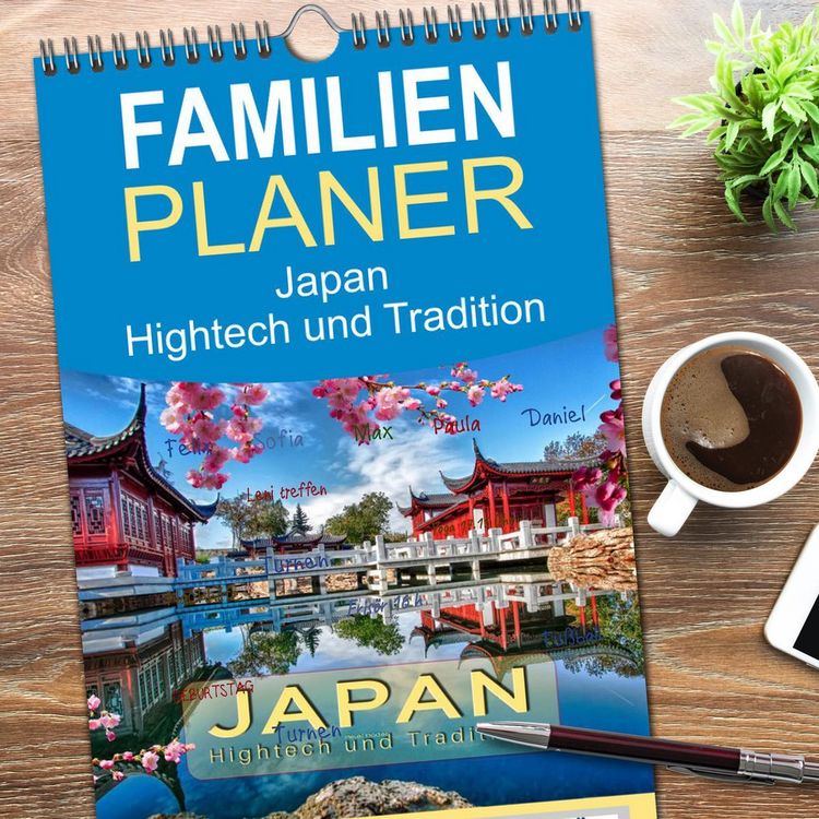 Produktbild: Familienplaner 2026 - Japan - Hightech und Tradition mit 5 Spalten (Wandkalender, 21 x 45 cm) CALVENDO